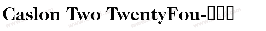 Caslon Two TwentyFou字体转换